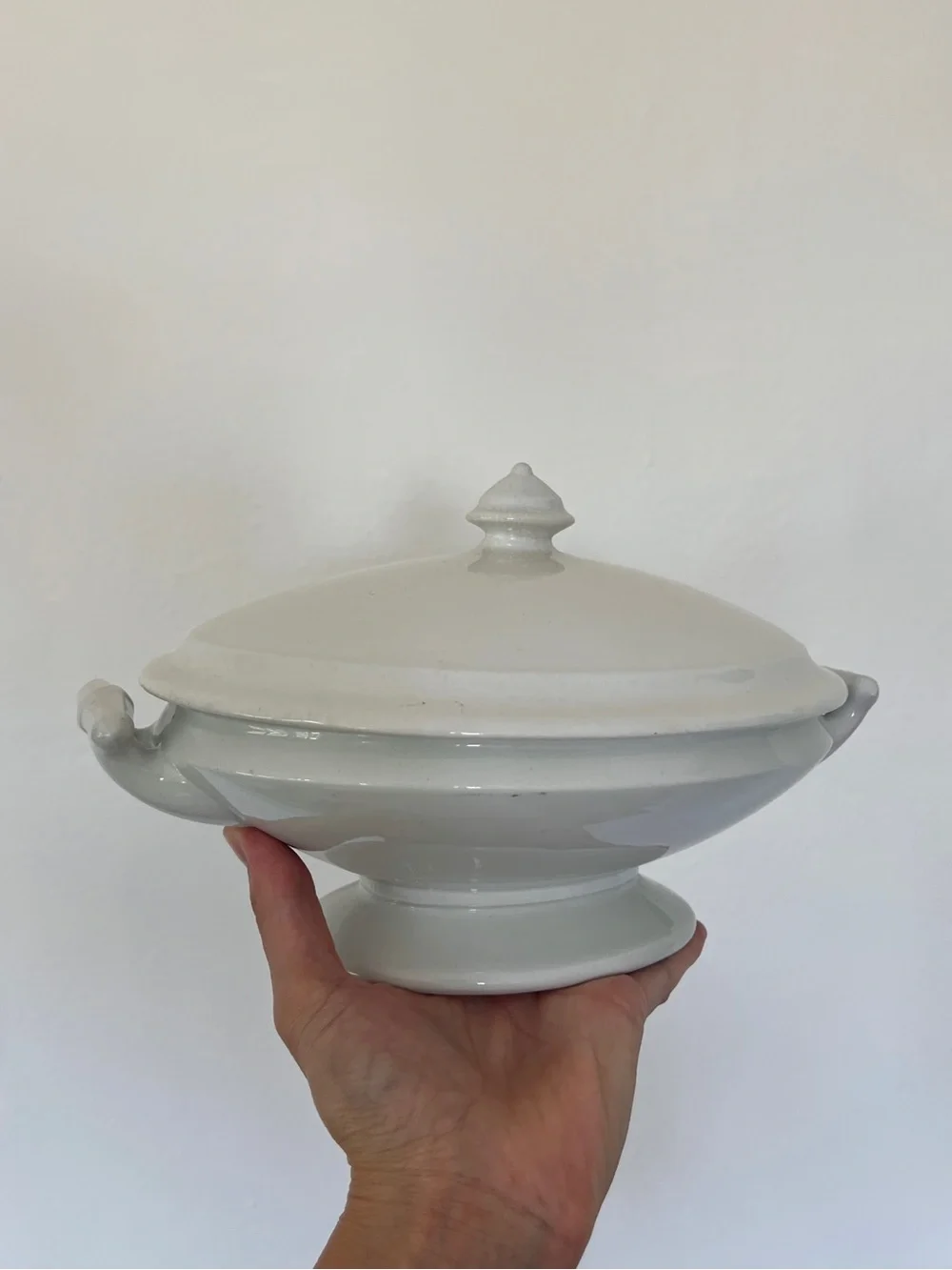 Antique 1800s J&G Meakin White Ironstone Tureen with Lid Lidded Dish